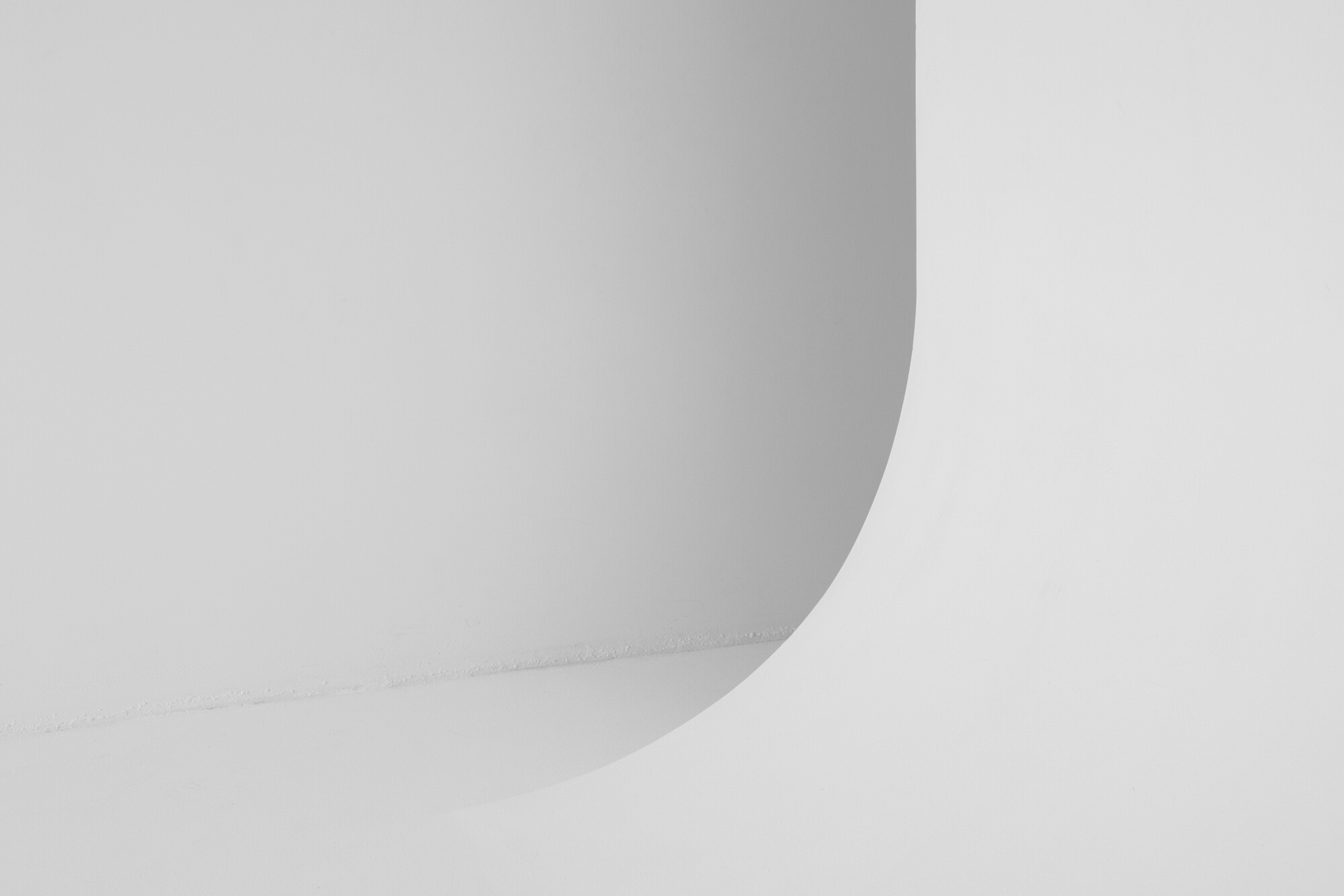 Abstract blank white photo studio interior background, cyclorama structure